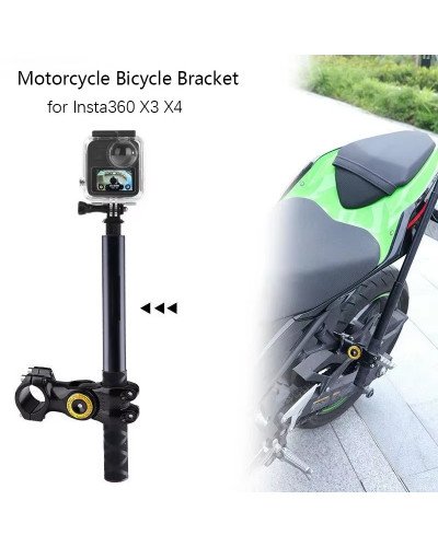 Motorcycle Bicycle Monopod Mount Selfie Stick Handlebar Bracket for Action Camera