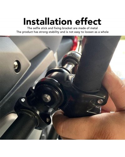 Motorcycle Bicycle Monopod Mount Selfie Stick Handlebar Bracket for Action Camera