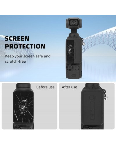 Silicone Protective Case Cover Sleeve For DJI OSMO Pocket 3 (Black) Silicone Protective Case Cover Sleeve For DJI OSMO Pocket 3 (Black)