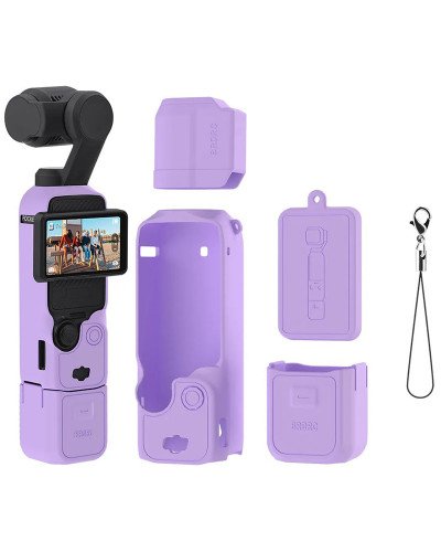Silicone Protective Case Cover Sleeve For DJI OSMO Pocket 3 (Purple)