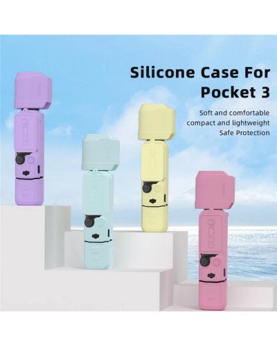 Silicone Protective Case Cover Sleeve For DJI OSMO Pocket 3 (Purple)