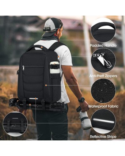 Camera Backpack Anti-Theft Waterproof Camera Bag Laptop Backpack