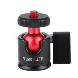 Mini Ball Head Mount Aluminum Alloy 360 Degree 1/4" Screw Mount