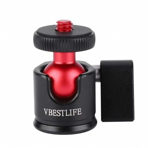 Mini Ball Head Mount Aluminum Alloy 360 Degree 1/4" Screw Mount
