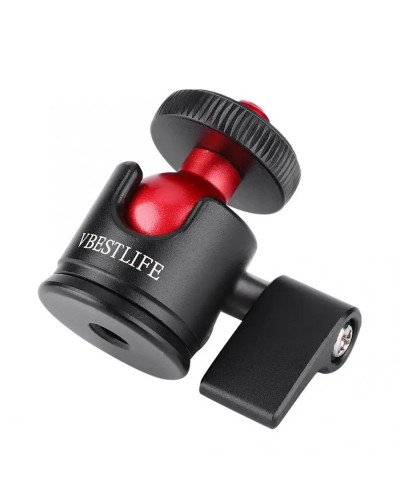 Mini Ball Head Mount Aluminum Alloy 360 Degree 1/4" Screw Mount