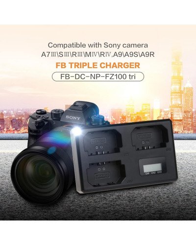 Triple Charger for Sony NP-FZ100 Battery Triple Charger for Sony NP-FZ100 Battery