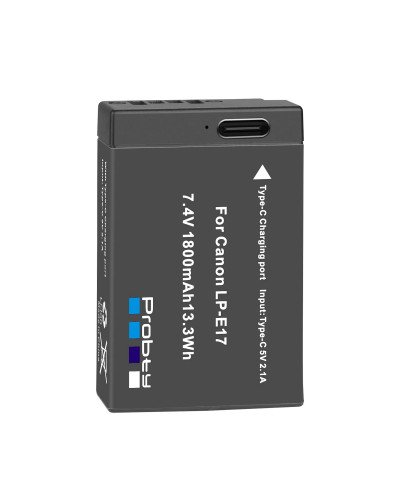 LP-E17 Battery Replecement with Type-C Charging Port for Canon EOS RP 200 250D M3 M5 M6 750D 760D T6i T6s 800D 8000D 77D Kiss X8i Camera