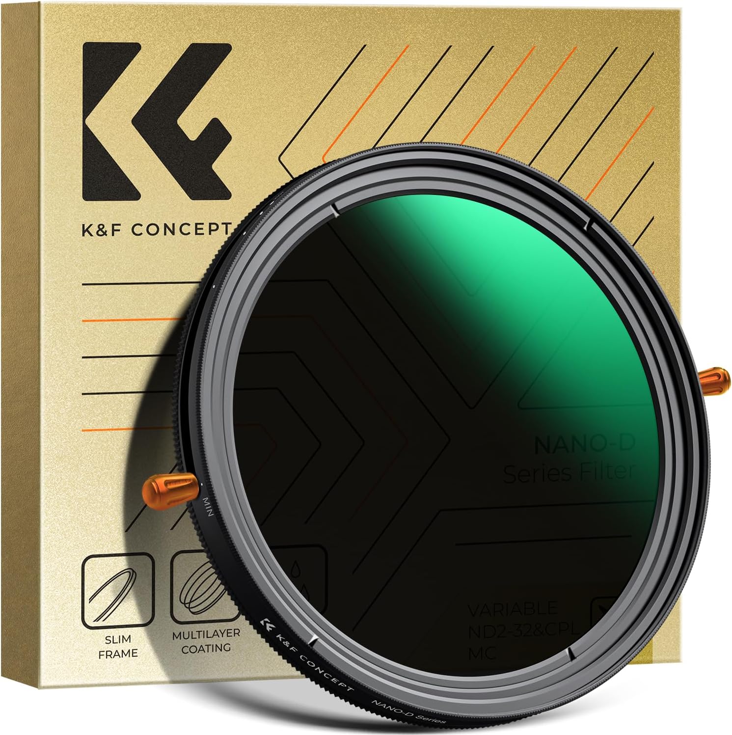 K&F Concept Nano-D Variable ND2-32 & CPL MC Filter 82mm