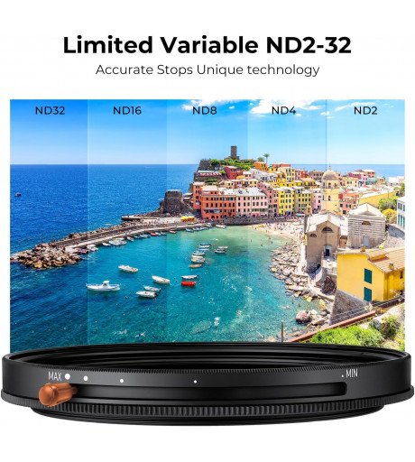 K&F Concept Nano-D Variable ND2-32 & CPL MC Filter 82mm