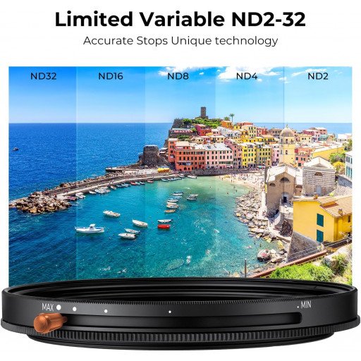 K&F Concept Nano-D Variable ND2-32 & CPL MC Filter 82mm