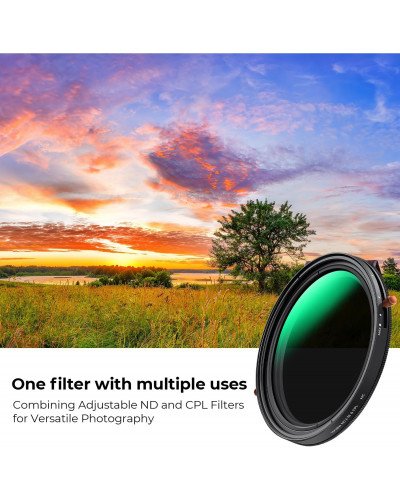 K&F Concept Nano-D Variable ND2-32 & CPL MC Filter 82mm