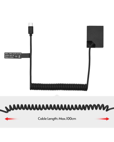 USB-C to NP-W126 Dummy Battery Cable