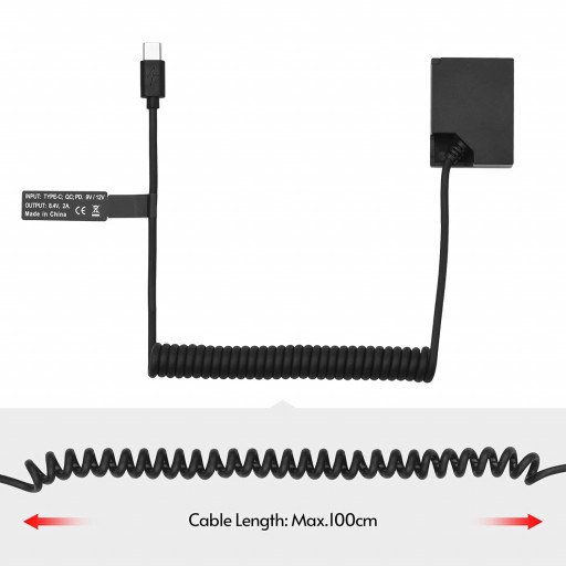 USB-C to NP-W126 Dummy Battery Cable
