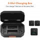 Wireless Microphone Charging Case 3-Slot 4200mAh USB-C PD Battery Quick Charge Charger for RODE Wireless GO I/GO II