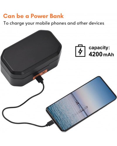 Wireless Microphone Charging Case 3-Slot 4200mAh USB-C PD Battery Quick Charge Charger for RODE Wireless GO I/GO II