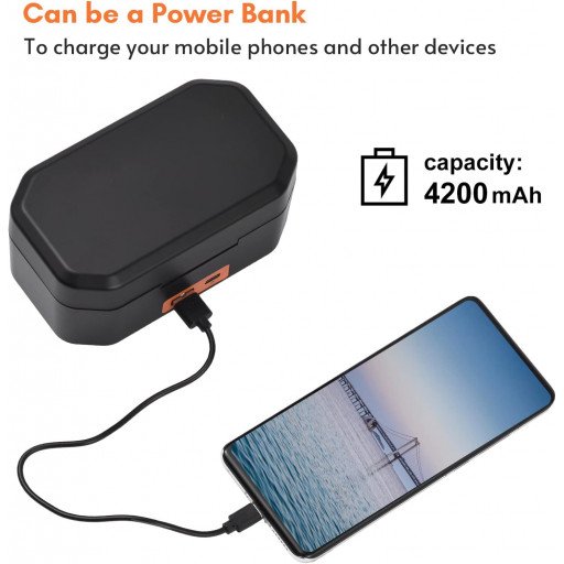 Wireless Microphone Charging Case 3-Slot 4200mAh USB-C PD Battery Quick Charge Charger for RODE Wireless GO I/GO II
