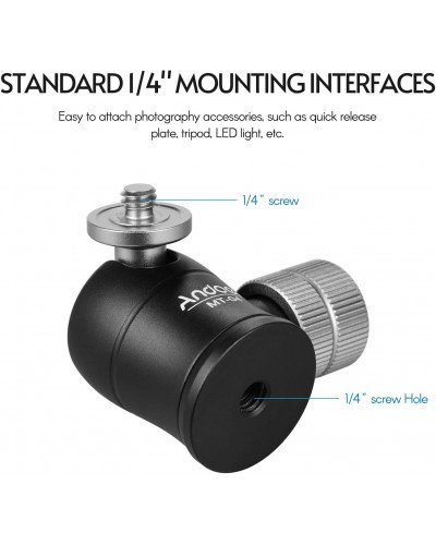 MT-04 Mini Ball Head Camera Tripod Monopd Mount MT-04 Mini Ball Head Camera Tripod Monopd Mount