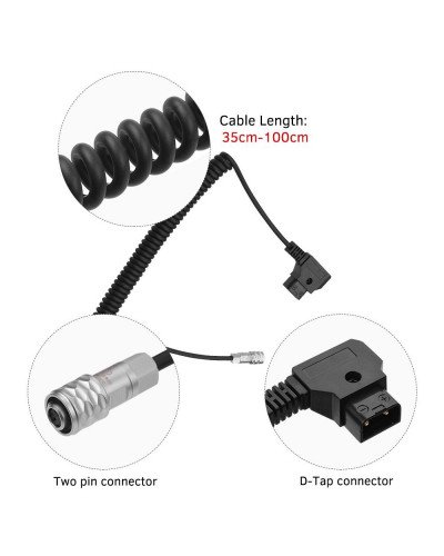 D-Tap To BMPCC 4K 2 Pin Locking Power Cable for Blackmagic Pocket Cinema Camera 4K for Sony