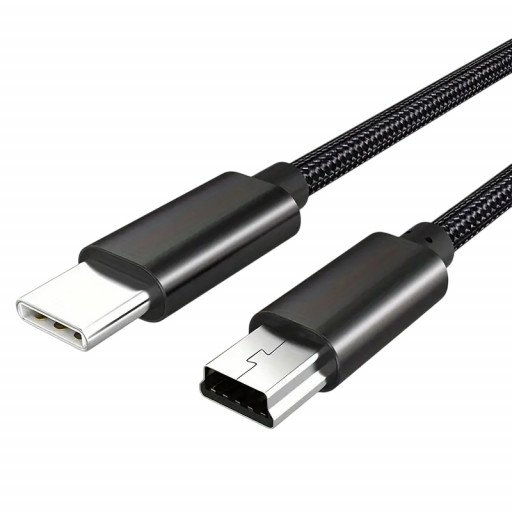 USB Type-C to USB Mini B 5 Pin Braided Cable 1M