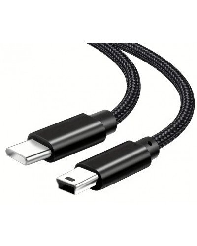 USB Type-C to USB Mini B 5 Pin Braided Cable 1M