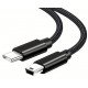 USB Type-C to USB Mini B 5 Pin Braided Cable 1M