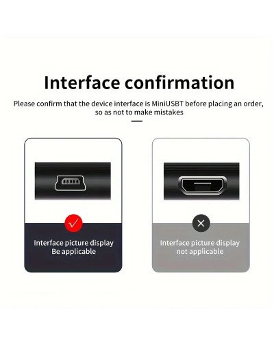 USB Type-C to USB Mini B 5 Pin Braided Cable 1M