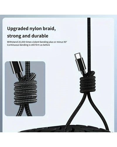USB Type-C to USB Mini B 5 Pin Braided Cable 1M