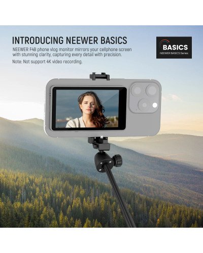 NEEWER BASICS F4B 4" Magnetic Phone Vlog Selfie Monitor Screen
