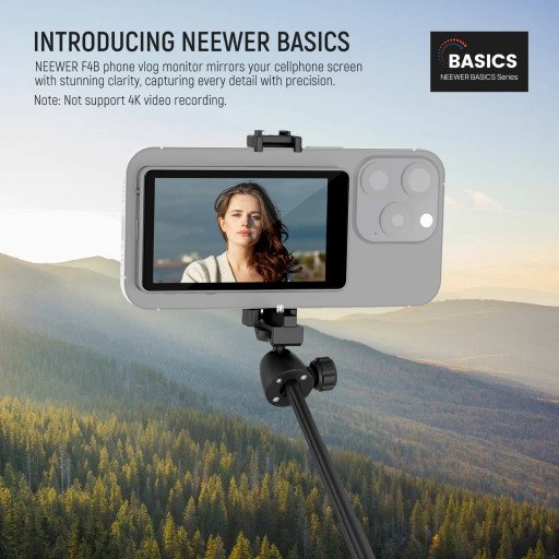 NEEWER BASICS F4B 4" Magnetic Phone Vlog Selfie Monitor Screen
