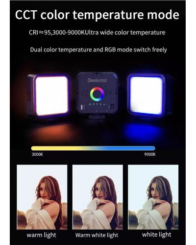 W70 RGB 7W 1200mAh LED Fill Light Portable Adjustable Light