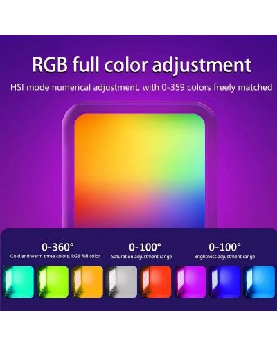 W70 RGB 7W 1200mAh LED Fill Light Portable Adjustable Light