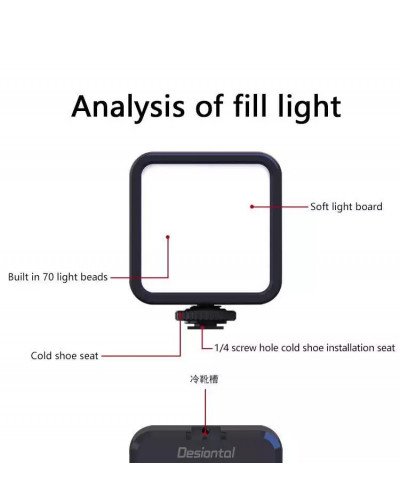 W70 RGB 7W 1200mAh LED Fill Light Portable Adjustable Light