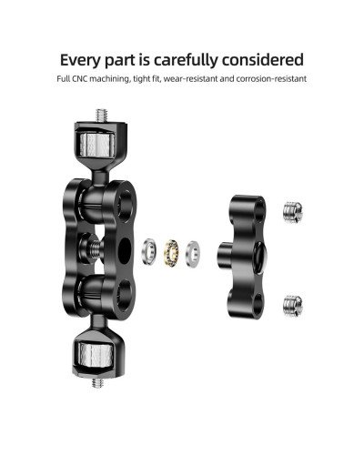 Aluminum Alloy Ball Head Bracket with 1/4" Screw Mount Arm Holder