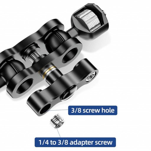 Aluminum Alloy Ball Head Bracket with 1/4" Screw Mount Arm Holder
