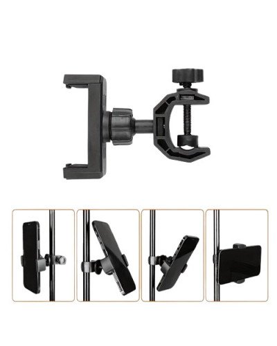 Universal 360° Rotating Microphone Stand Adjustable Phone Holder