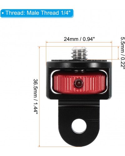 Aluminum Tripod Mount Adapter 360° Adjustment 1/4" Screw Conversion Adapter