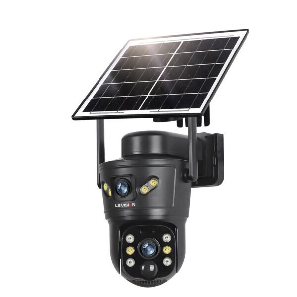 SOLAR CAMERA LS-CS5-4G-SA 8MP 4K Dual Lens 4G PTZ Camera Outdoor