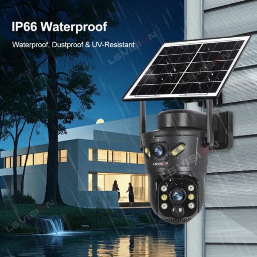 SOLAR CAMERA LS-CS5-4G-SA 8MP 4K Dual Lens 4G PTZ Camera Outdoor