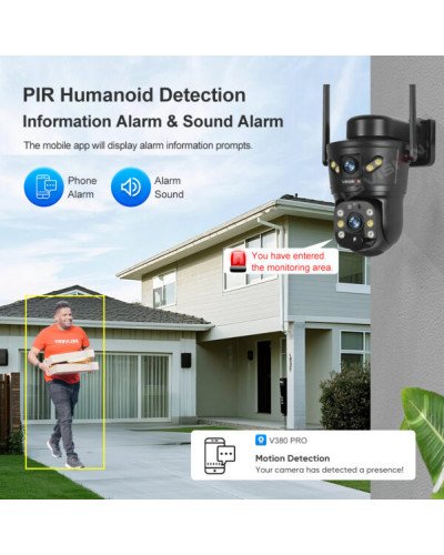 SOLAR CAMERA LS-CS5-4G-SA 8MP 4K Dual Lens 4G PTZ Camera Outdoor