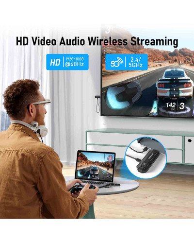 Lemorele P20 Wireless HDMI Transmiter Receiver 1080P Display Dongle Extender AV Adapter