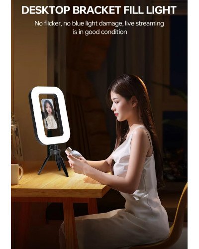 YM-200 Rechargeable 20W Selfie Portable Ring Light Phone Adjustable Fill Ring Light