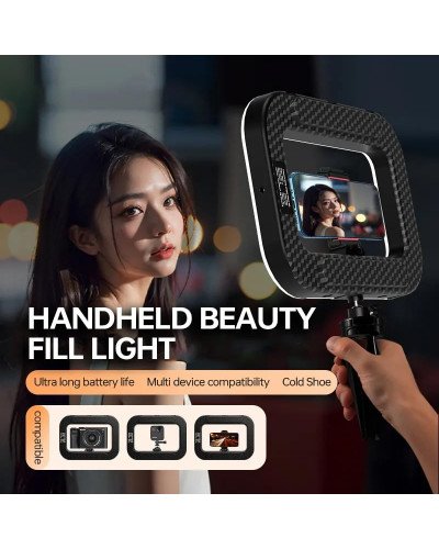 YM-200 Rechargeable 20W Selfie Portable Ring Light Phone Adjustable Fill Ring Light