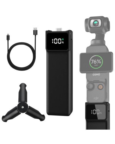 Portable Battery Handle for DJI Osmo Pocket 3 5000mAh with MINI Tripod