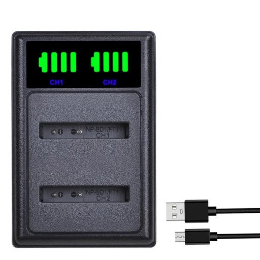 Dual Battery Charger for Sony BNP-FD1 NP-BD1