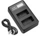 NB-10L Battery Charger LCD Smart USB Dual Channel Charger