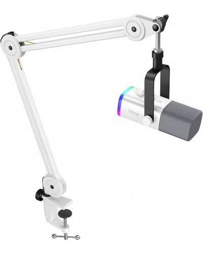 FIFINE Ampligame AM8T USB/XLR Gaming Microphone Kit (White)