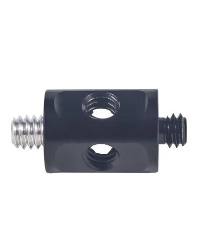 Dual 1/4 Screw Tube Rod Connecting Adapter Mount 1/4 Thread DLSR Shoulder Rig