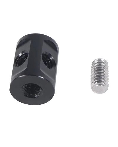 Dual 1/4 Screw Tube Rod Connecting Adapter Mount 1/4 Thread DLSR Shoulder Rig