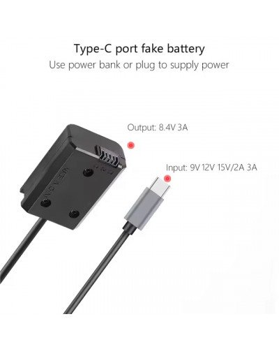 USB-C to Sony NP-FW50 Regulated Dummy Battery Cable