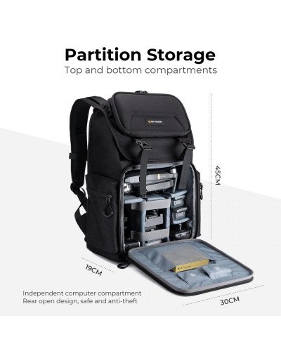 K&F Concept Camera Backpack Bag 15.6" with Laptop Compartment for DSLR/SLR Mirrorless Camera Backpack 25L Nature Wander 03